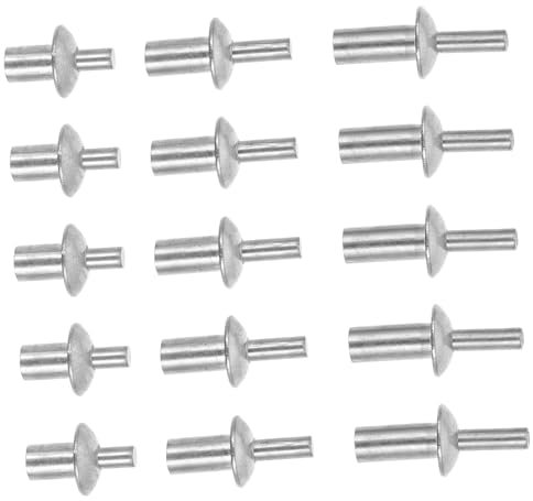 MAGICLULU 130piezas Kit De Remaches De Aluminio Unidades Con Expansión De Golpe y Cabeza Redonda Para Doméstico y Industrial Surtido