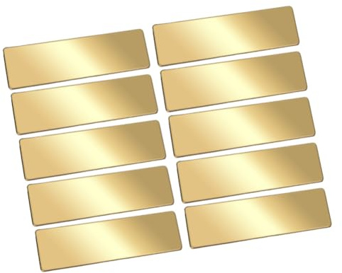 TMTGTS Lot de 20 plaques en métal vierges - En acier inoxydable - Rectangulaires - Pour sonnette, boîte aux lettres - Pour graver le nom et la porte