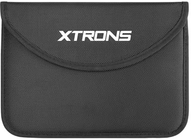 XTRONS Large Faraday Pouches for Car Keys/Phones, Anti-Theft RFID Signal Blocking Remote Keyless Entry Key Bag, 8 FOB Protection Pouch for Car Security with Sturdy Hook, Black Signal Jammer Blocker
