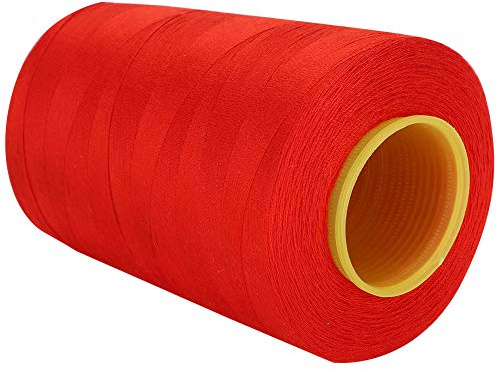 Tnfeeon Symaskinstråd, Högkvalitativ Polyester Hushållssytråd Röd 8000 Yards för kläd- och Hantverksprojekt (#12)