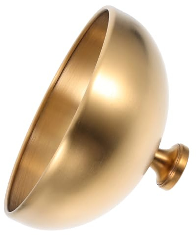 jojofuny Couvercle Rond en Acier Inoxydable Doré 17 CM – Cloche à Steak Isotherme pour Cuisson et Service – Accessoire Polyvalent pour Hamburger Sandwich Fromage Fondu et Desserts