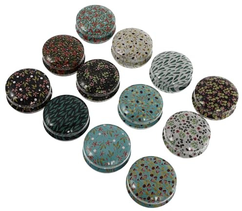 ABOOFAN Barattoli di Latta per Candele Fatti a Mano 12 Pezzi, Contenitori Metallici Resistenti al Calore e Compatti, Barattoli di Balsamo Vuoti per Progetti Fai da Te e Creazione