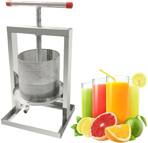 estrattore di miele manuale Pressa per miele in acciaio inox large bee honey press extractor Attrezzatura apicoltura Lavorazione per api miele,vino,frutta,cera,8L