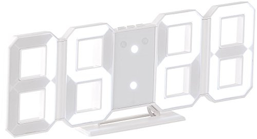 Lunartec Digitaluhr Wand: Digitale Jumbo-LED-Tisch- & Wanduhr, 3D, Wecker, dimmbar, 28 cm (Digitaluhr zum Hinstellen, Wand groß, Timer)