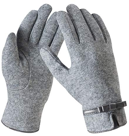 Bequemer Laden Damen Winter Warm Kaschmir Touchscreen Handschuhe mit Fleece Gefütterte, Elegant Winterhandschuhe Strickhandschuhe Wollhandschuhe für Kaltes Wetter
