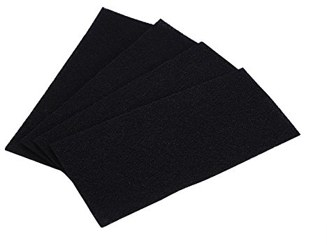 Aktivkohlefilter Matte 4 Stücke, Universal Dunstabzug-Aktivkohlefilter Zuschneidbar Aktivkohle Geruchsfilter Filtermatte Carbon Dunstabzugshaube, für Luftreiniger Küche 24.3 x 10.5 cm