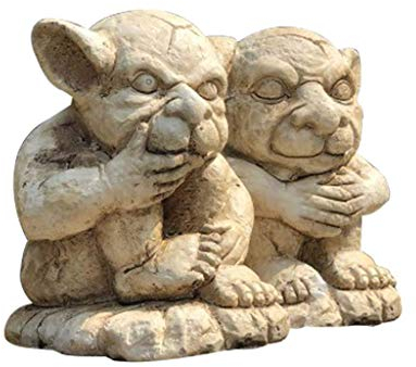 YTOOZ Garten Wasserspeier Statue Dekoration, Beton Wasserspeier Skulptur Handwerk Garten Rasen Hof Außendekoration H13CM Neuheit Geschenk