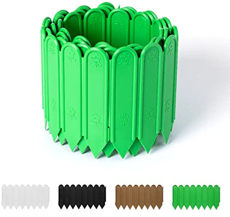 SYLJ Borde De Paisaje De Jardín/Valla De Jardín Borde, Borde De Cama Flexible, Plástico, Border De Flores, Palisada, para El Sendero del Jardín, Largo: 4m/6m, Alto: 22cm