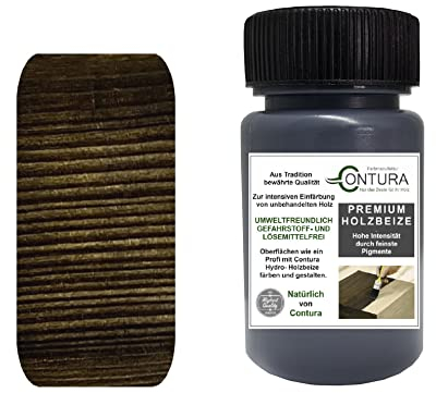Holzbeize Pinselflasche 50ml. Beizprobe Retuschier Beize Reparaturflasche Holz Tischler Farbe Farbbeize Wasserbeize (Nussbaum Mittel)