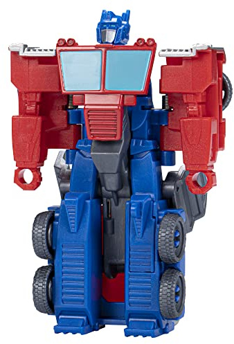 Transformers Spielzeug EarthSpark 1-Step Flip Changer Optimus Prime, Action-Figur (10 cm), Roboterspielzeug, ab 6 Jahren