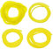 HUAZIZ 4 Pièces Tuyaux d'Essence Longueur 2 m Universel Tuyau de Conduite de Carburant Outils de Jardin Jaune Transparent pour Souffleur Coupe-bordure Tronçonneuse Tondeuse à Gazon Accessoires