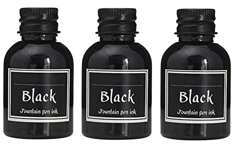 BYNYXI 3 Farbe Füllhaltertinte, 30ML Füllhaltertinte im Tintenfass Schreibtinte für Füllhalter Kalligraphie Tinte Set, Tintenfass Kalligraphie Tinte Zeichentusche für Füllhalter, Rot+Blau+Dunkelblau