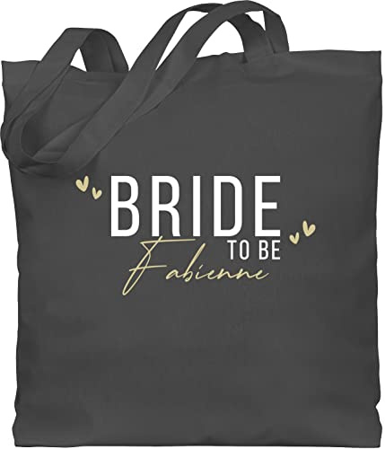 Geschenk mit Namen personalisiert by Shirtracer - Baumwolltasche - JGA Junggesellenabschied - Bride To Be - Braut