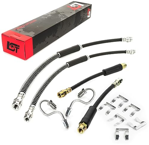 LST 4x Bremsschlauch Set vorne hinten + Halteklammer A3 8P 3T f