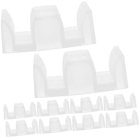 Uonlytech 10pcs Shower Door Bottom Guide Bumpers Collision Blocks for Sliding Shower Doors Easy to Install Suitable for Bathroom Use