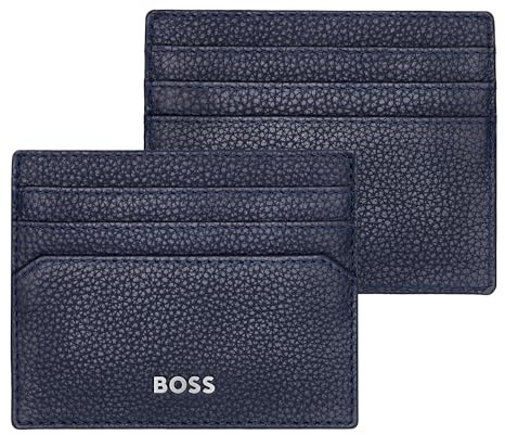 Hugo Boss Classic Grained Card Holder Dark Blue