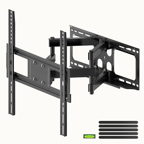 XINLEI Full Motion TV Wall Mount for Most 26-70 Flat/Curved TV, Swivel Tilt Bracket with Articulating Dual Arms, Support 100lbs, Max VESA 400x400mm, Fits 12”/16 Wood Stud (MA570)