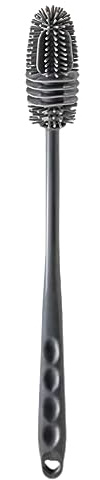 Brosse de nettoyage en silicone - Longue brosse de nettoyage - 28 x 3 cm - Universelle - Pour bouteilles en verre, vases, bouteilles d'eau, biberons de bébé - Brosses de cuisine