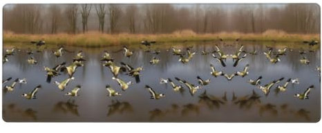 berbo Große Gummi-Tastaturmatte mit Jagd-Motiv, professionelles Gaming-Mauspad und Schreibtischunterlage, multifunktionales wasserdichtes Mauspad