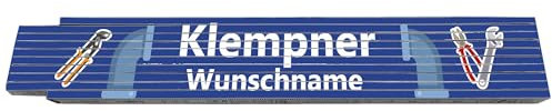 2m Zollstock - Klempner - mit Wunschname - Text - Spruch - individuell personalisiert - Glieder-Maßstab - Meterstab bedruckt - für Männer Opa Papa Vatertag Wunschtext Weihnachten Baustelle