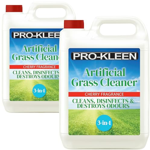 Pro-Kleen Artificial Grass Cleaner and Disinfectant - 2 x 5L Super Concentrate: Makes 30 Litres - Perfect for Homes with Dogs. Cleans & Deodorises - Cherry Fragrance