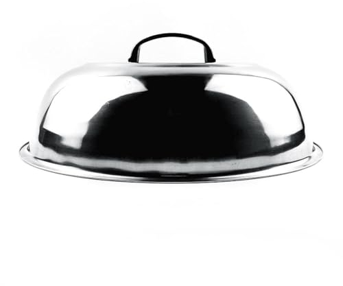 Stainless Steel Wok Cover, Pot Cover Cooking Pot Lid Round Steaming Cover with Handle Universal Lid for Pots, Pans and Skillets(32cm)