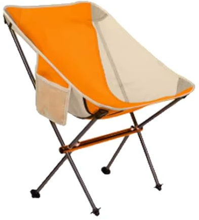 GONGGUJ Klappstuhl für den Außenbereich, leicht, tragbar, bequem, Camping, Klappstuhl, Freizeit, ultraklar, Angelstuhl, Angelstuhl, leicht (Orange)
