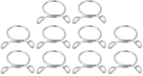 sourcing map 10 Pcs Fuel Line Hose Tubing Spring Clips, 19mm Inner Dia 304 Stainless Steel Water Pipe Spring Clip Clamps for Motorcycle Scooter ATV