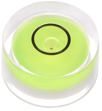 sourcing map Nivel de burbuja redondo de 15 x 8 mm, mini niveles de burbuja circular, para nivelar cámara, trípode, telescopio, taller, marco de fotos, color amarillo