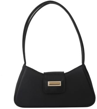 QKEPCY Handtasche Damen PU Leder Klein Umhängetasche Tasche Schultertasche Handbags Vintage Schulterhandtasche Unterarmtasche für Täglich Lässige