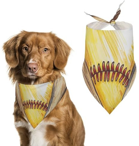 Hund Bandanas Softball Hundeschal Latztuch Für Haustiere Large: 70 * 30 cm