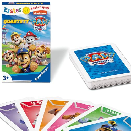 Ravensburger 24760 - Paw Patrol Quartet - Il classico gioco di carte per 3-6 bambini dai 3 anni in su con cani della serie per bambini Paw Patrol