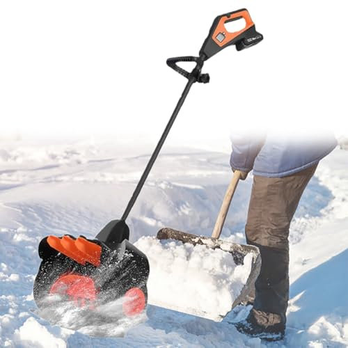 Beachtiful Souffleuse à Neige électrique Angle Réglable 41 cm Largeur de Déneigement 15 cm Hauteur D'admission 10 m Lancer Deux Batterie Manœuvre Facile Interrupteurs de Sécurité Poignée Confortable