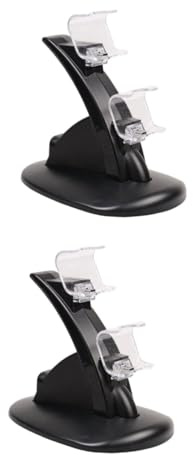 QUMIIRITY 2pièces Station De Charge pour Manette Chargeur USB Double pour Manettes avec Indicateur LED Et Design Compact Noir
