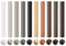 Wax Filler Wood Repair Sticks, Oak Wood Scratch Repair Crayons Multi-Surface Wax Sticks for Flooring Filler Wood Furniture Laminate Floor Table Door Scratches Holes Stains (10, Brown+Grey Oak)