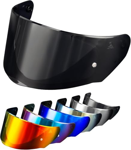 PSLER Hjälmvisir för LS2 Outer FF320 Rapid FF353 FF328 Stream FF800, Färgrik Visir Motorcykelhjälm Tillbehör Reservdel (Mörk svart)