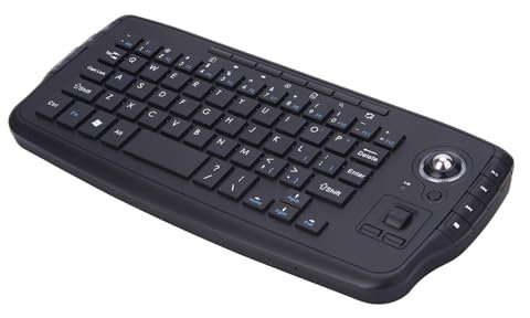 GMBYLBY Clavier sans Fil À 2 4 GHz avec Fonction Fonction Souris Trackball Rétro-éclairé pour Les Salles Conférence Les Centres Médias