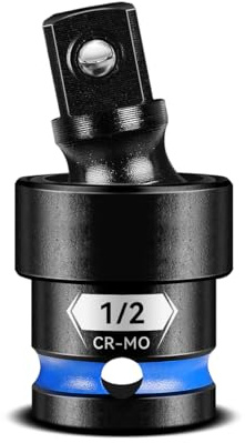 BLACKROBOT 1/2 Drive Impact Universal Joint Set, CR-MO Swivel Socket Adapter for Automotive Repair & Heavy-Duty Home DIY, Flexibly Reach Tight-Angle Fasteners
