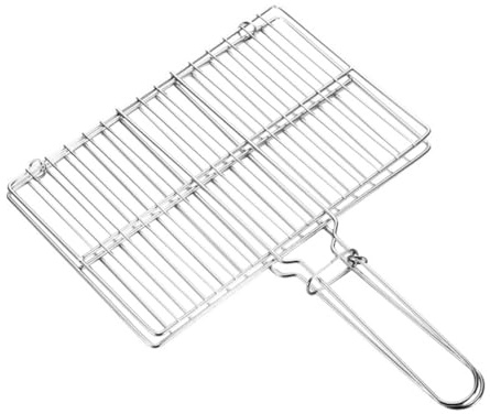 FUNOMOCYA Pesce in Acciaio Resistente Spessa Griglia Barbecue Leggera per Verdure e Carne Rete Antiscivolo per Bbq Adatta Picnic e Campeggio
