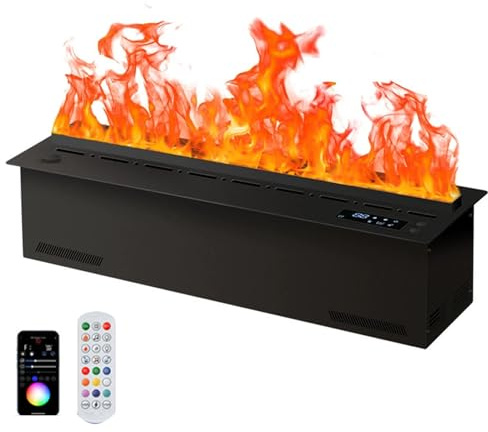 Wasserdampf-Kamineinsatz, 3D-Dampfkamin mit Fernbedienung und Touchpanel, automatische Wasserfüllung, ultradünnes Design