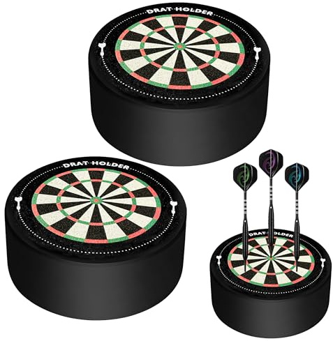 KEAGAN 3er-Set Dart Halter, Dart Zubehör, Mini Dartpfeil Halterung Platzsparende Mini-Dartstation, Dartscheibenhalterung Aufbewahrung für Steel oder Softtip Darts, Professionelles Dartscheiben Zubehör
