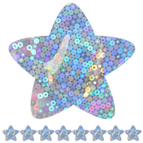 MAGICLULU Vendajes Adhesivos de Estrellas Impermeables 20 Unidades 46x46 Mm Purpurina Brillante para Cuidado Rápido de Heridas Infantiles Protección Flexible y Divertida Color Aleatorio