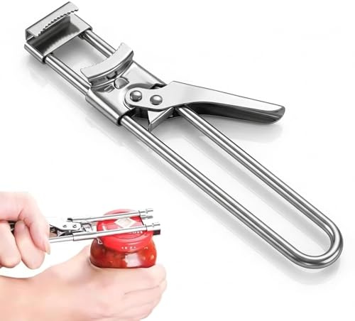 Deckelöffner Edelstahl,Dosenöffner,Helfer Glasöffner,Glasöffner Schraubdeckelöffner,Deckelöffner Für Schraubgläser,Verstellbar,Sehr Rutschfest,Verstellbare Öffnungshilfe,Für Schwache Hände,Senioren Mi