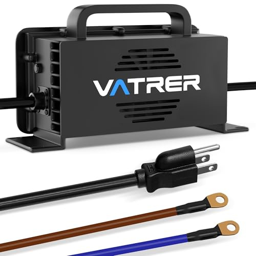 Chargeur de Batterie LiFePO4 58.4V 20A VATRER POWER - Chargeur Intelligent AC-DC pour Batterie Lithium LiFePO4 48V (51.2V) de Voiturette de Golf avec Protections Multiples