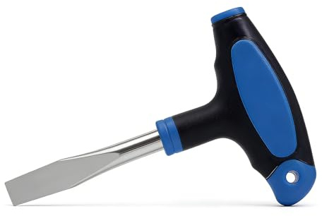 1 Pack Screwdriver Flat Head Screwdriver, Large Iron-Plastic Head, T-Shaped Ergonomic with Plastic Handle, Easy to Use, Suitable for Quick Release Plates or Camera Tripods, Monopods, Film