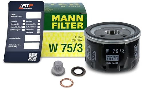 1x Ölwechsel Set - MANN ÖLFILTER + Ölablass-Schraube + LIQUI MOLY Ölwechsel-Anhänger