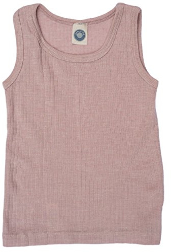 Cosilana, Kinder Achselhemd/Top, 45% KBA Baumwolle, 35% kbT Wolle, 20% Seide (128, Pink Meliert)