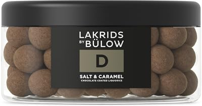 LAKRIDS BY BÜLOW - D - Salt & Caramel - 550g - Dänische Gourmet Lakritz-Kugeln - Süßer Lakritzkern umhüllt von Karamell-Schokolade & Meersalz