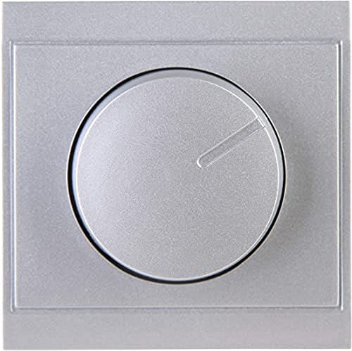 Kopp Malta 846220084 - Regulador de intensidad universal (con interruptor de presión para LED, fases de encendido y fase, LED de 3 a 100 W, bombillas de 10 a 250 W), color plateado