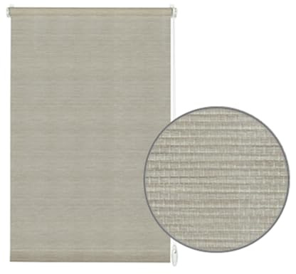 Gardinia Rollo zum Klemmen oder Kleben, Tageslicht-Rollo, Blickdicht, Alle Montage-Teile inklusive, EASYFIX Rollo Natur, Grau/Melange, 100 x 150 cm (BxH)